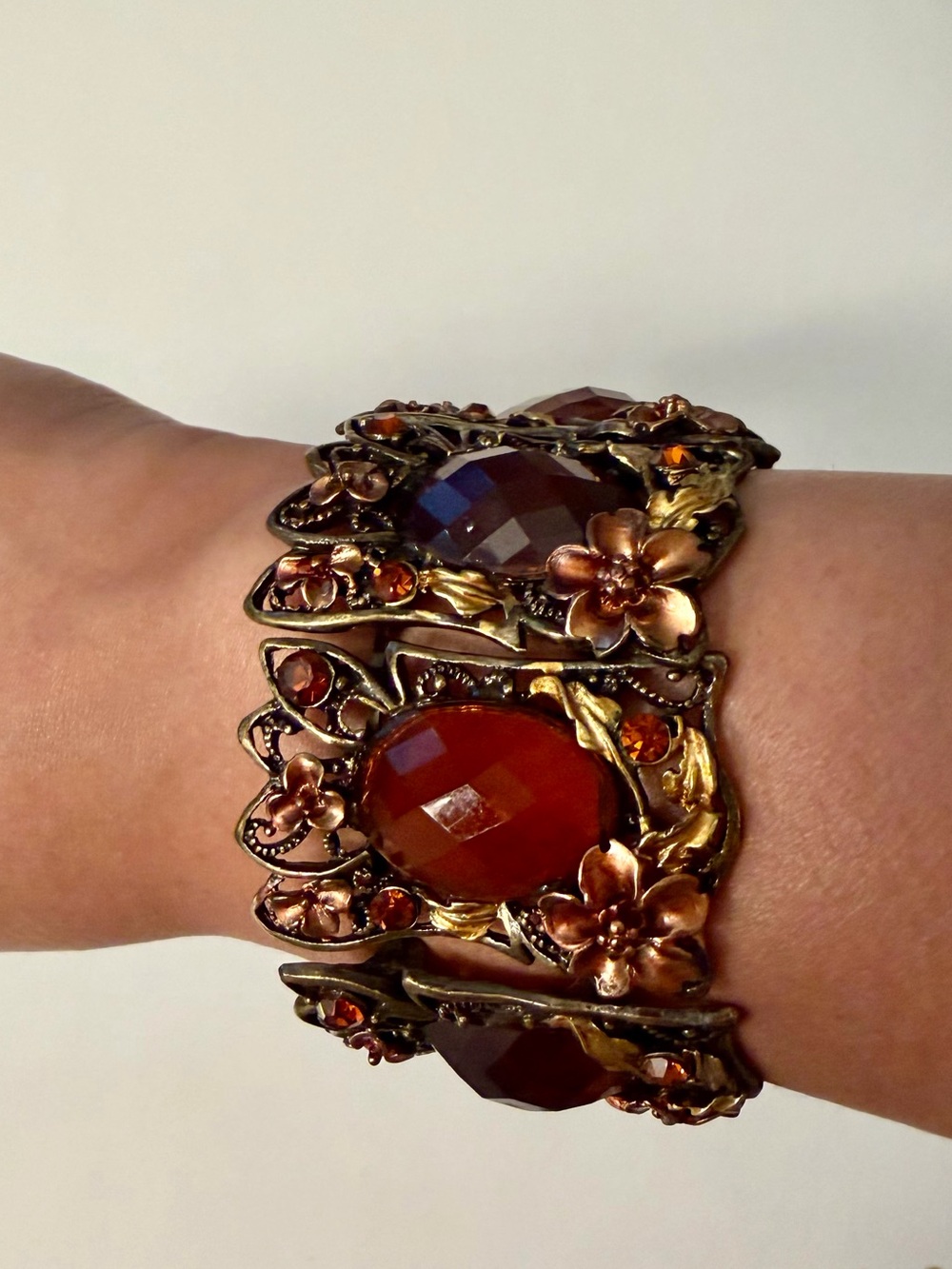 Vintage stone studded bracelet